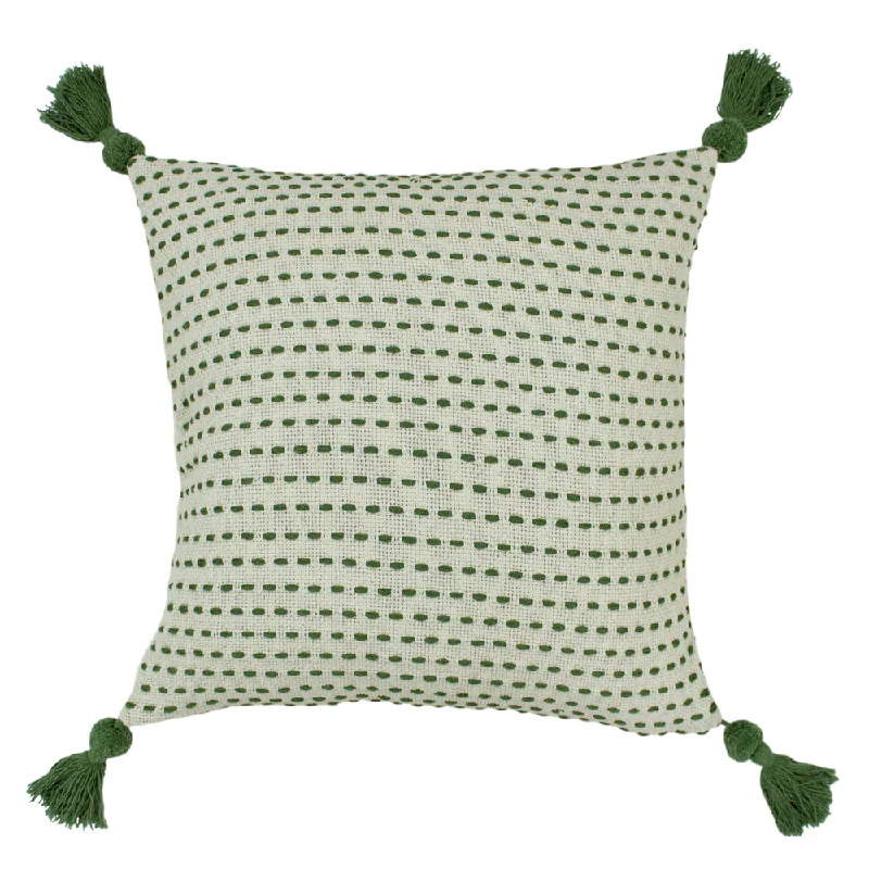 Ezra Embroidered Cushion Sage