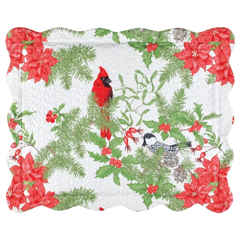 Cardinal & Chickadee Winter Bird Pillow Sham