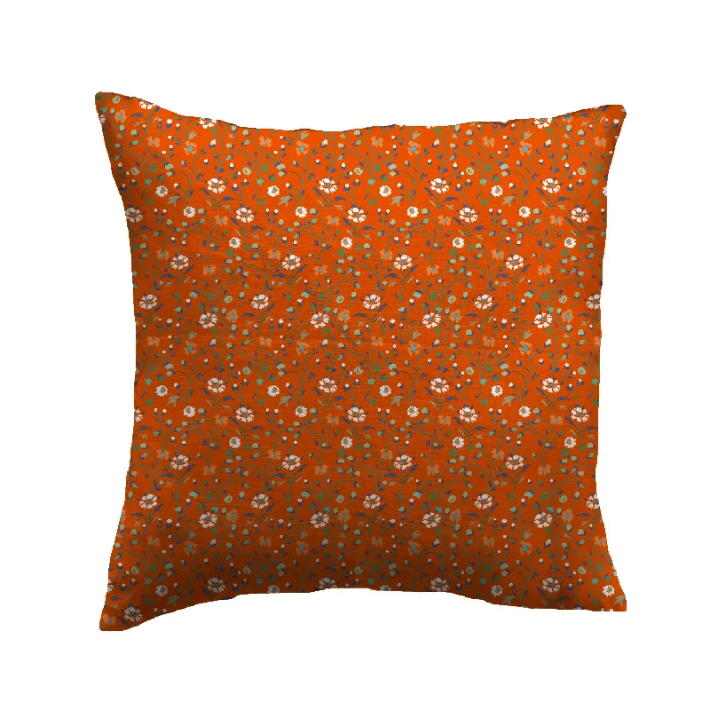 Winona Flowers Pillow - Persimmon