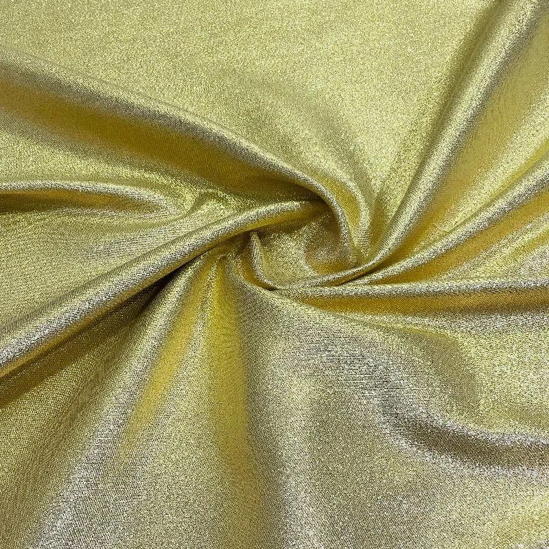 Gold Solid Brocade Jacquard Fabric