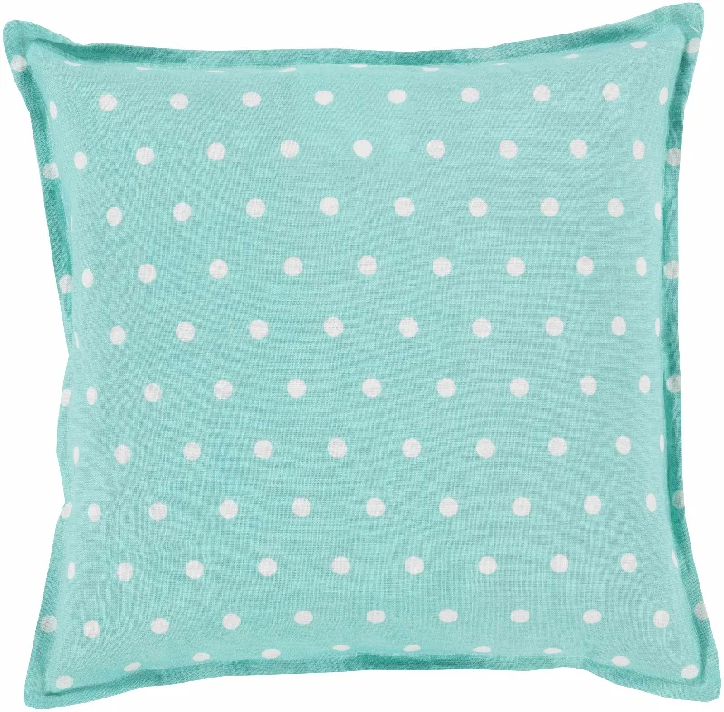 Abertridwr Turquoise Polka Dot Throw Pillow - Clearance