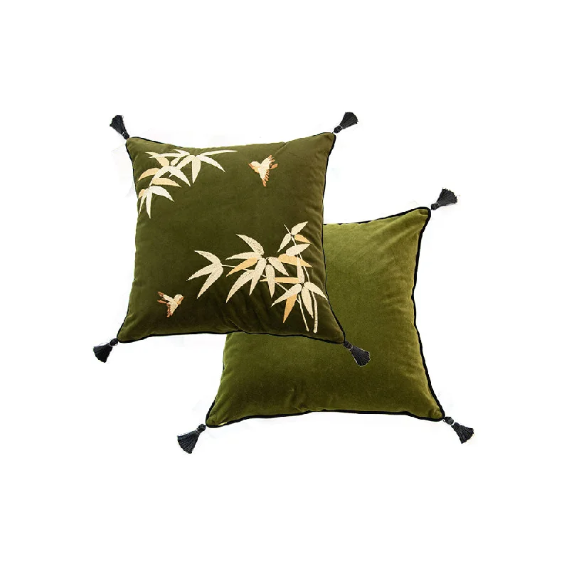 Bambora Butterfly Embroidery Throw Pillow Cover