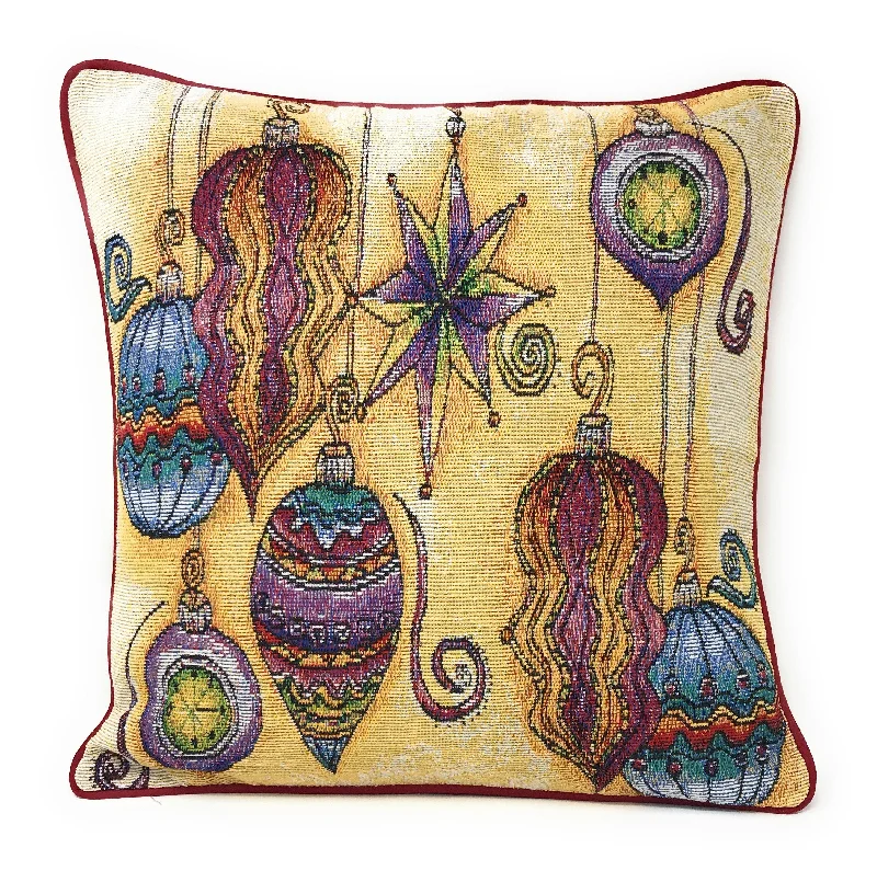 DaDa Bedding Bohemian Lantern Ornaments Tapestry Throw Pillow Cover 16" x 16" (14916)