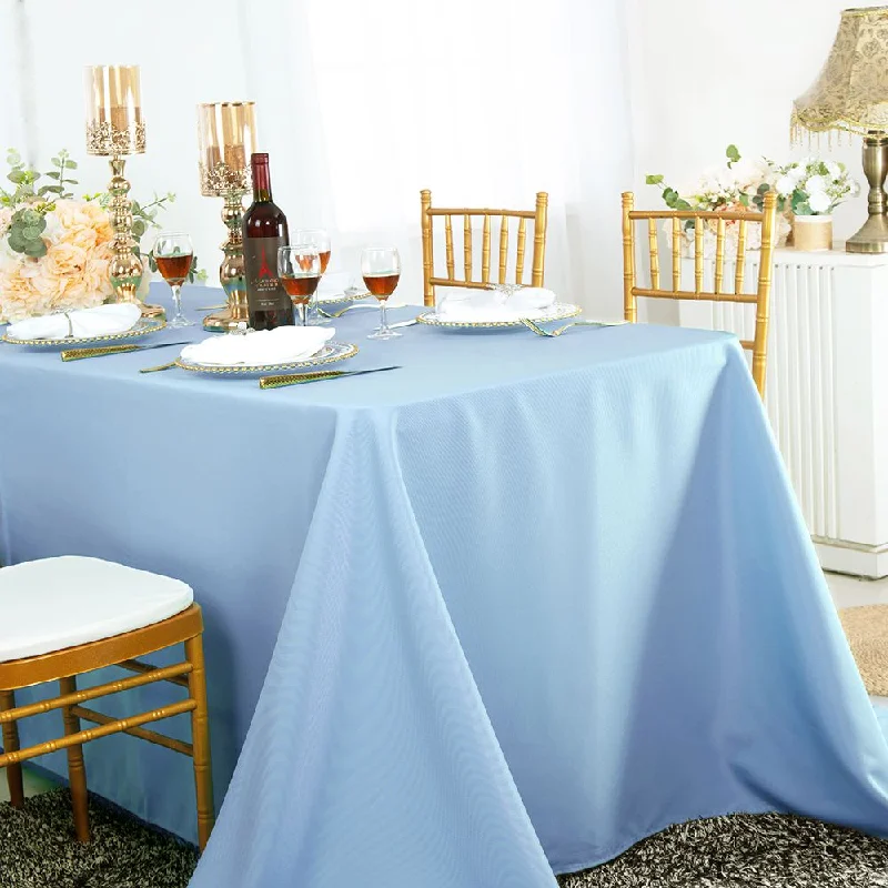 54"x96" Seamless Rectangular Polyester (220 GSM) Tablecloth - Baby Blue (1pc)