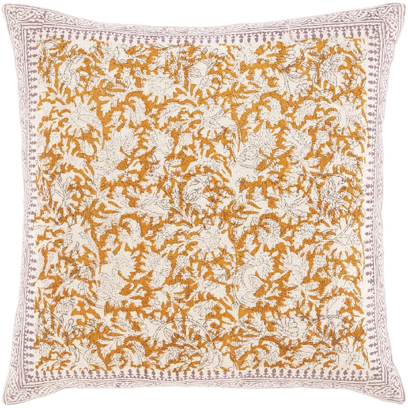 Magdalena Hand Woven Pillow in Bright Orange