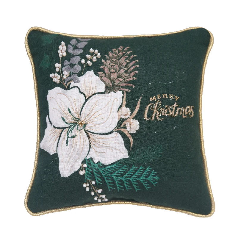 Christmas Amaryllis Pillow