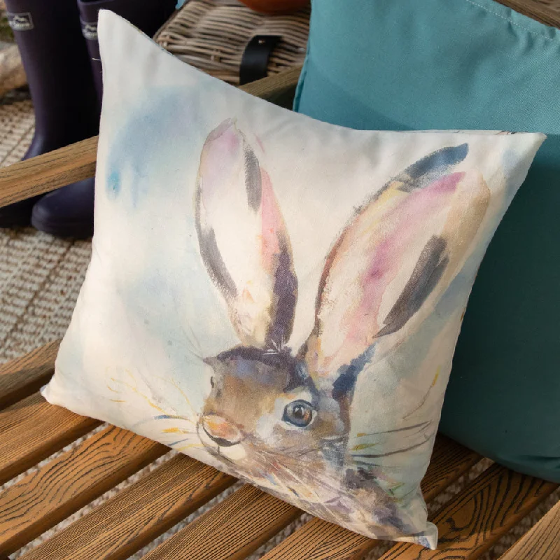 Harriet Hare Outdoor Cushion Blue