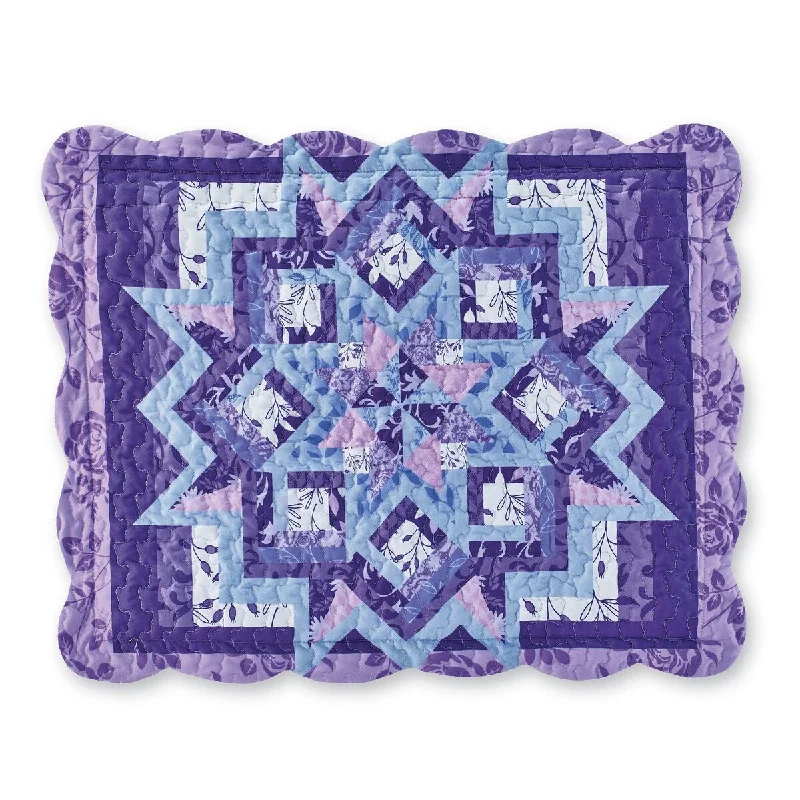 Emily Star Purple Border Standard Bed Pillow Sham