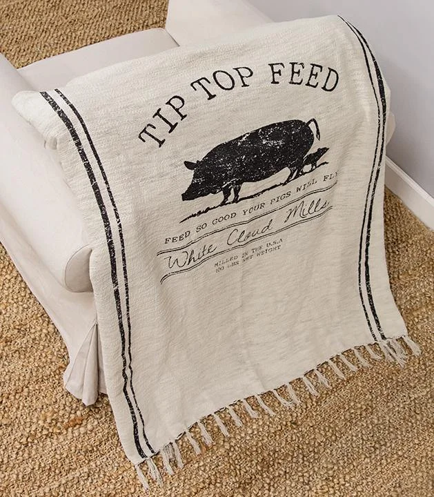 Tip Top Feed Farmhouse Throw