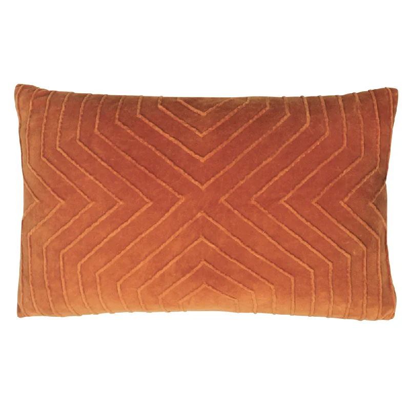 Mahal Geometric Cushion Rust