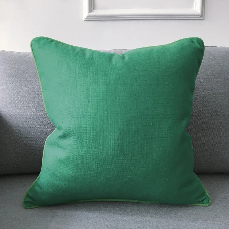 Emerald Green Solid Throw Pillow Cover 18x18