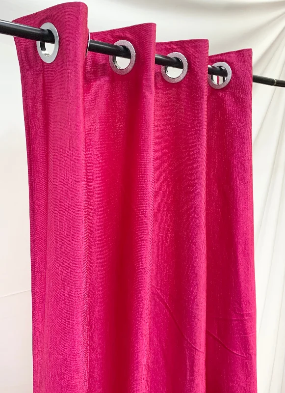 Semi Blackout Plain Curtain - Pink (Pack of 1)