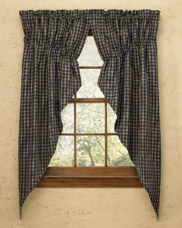 Sturbridge Navy Prairie Gathered Curtains Park Designs