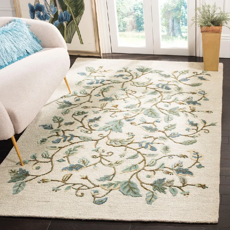 Martha Stewart by Safavieh Autumn Woods Wool/viscose Rug - 8' X 10' - Colonial Blue