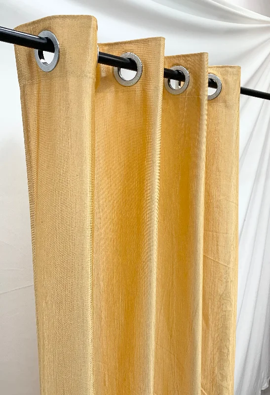 Semi Blackout Plain Curtain - Gold (Pack of 1)