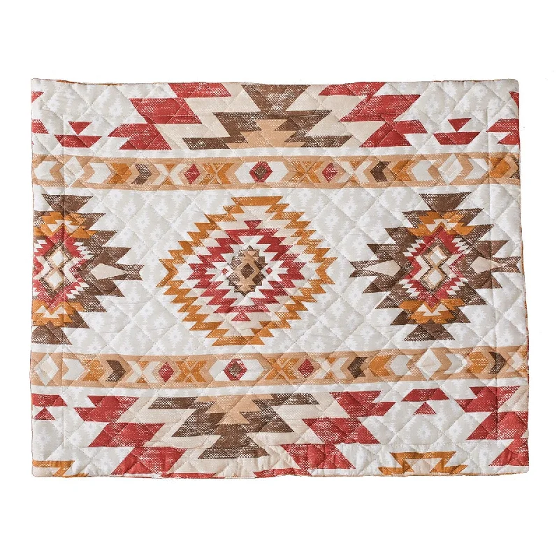 Beautiful Chocolate & Rust Southwest Aztec Pattern Pillow Sham