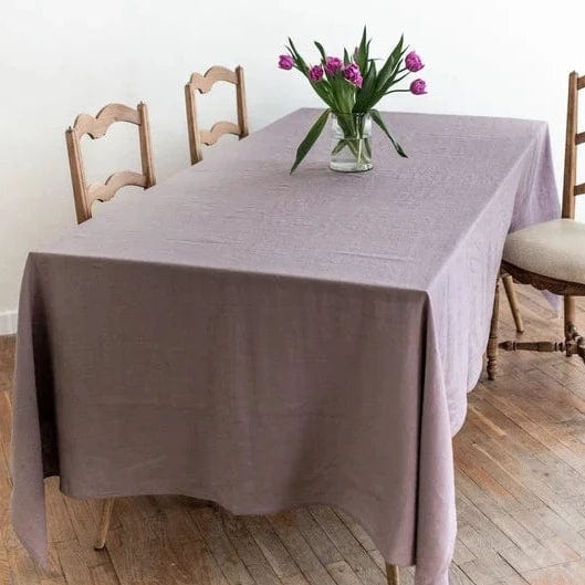 Dusty Lavender 100% Linen Tablecloth