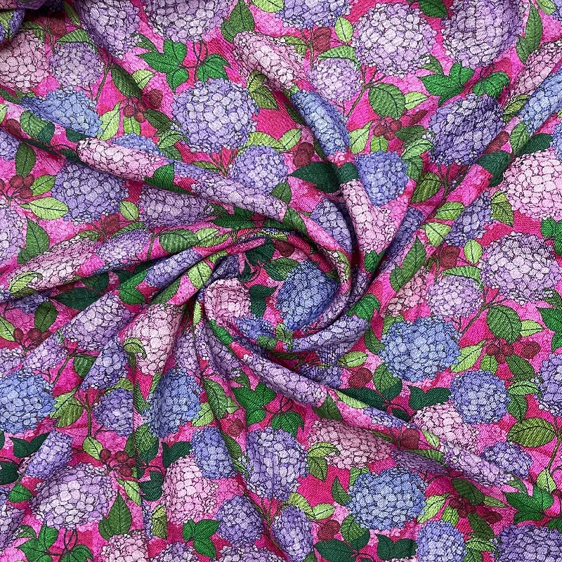 Multi Color Floral Print Rayon Fabric