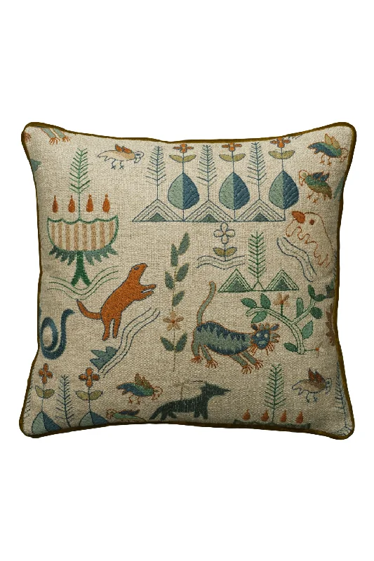 Embroidered Linen Cushion | Andrew Martin Scout