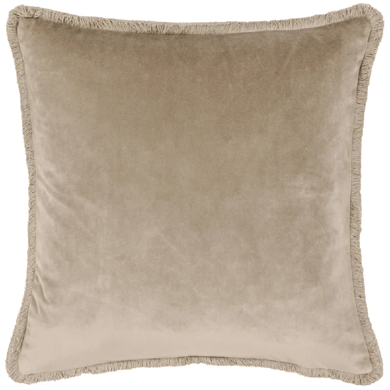 Freya Velvet Cushion Taupe