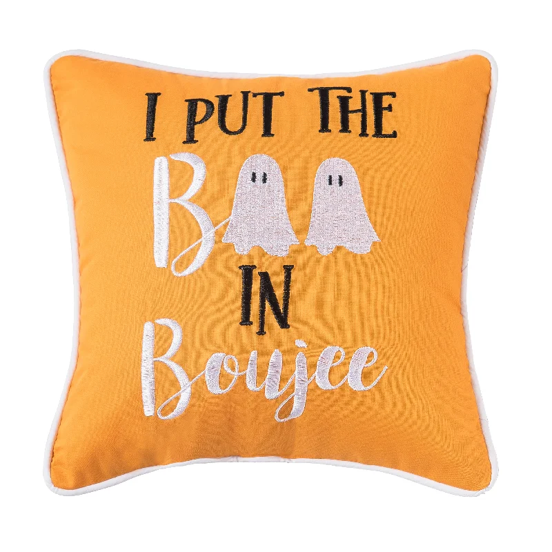 Boo In Boujee Embroidered Mini Pillow