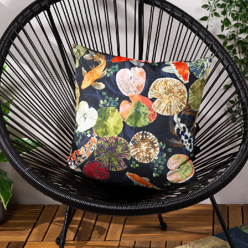 Koi Pond Outdoor Cushion Midnight