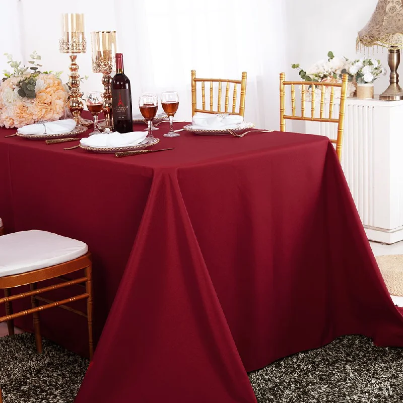 72"x120" Seamless Rectangular Polyester (220 GSM) Tablecloth - Apple Red (1pc)