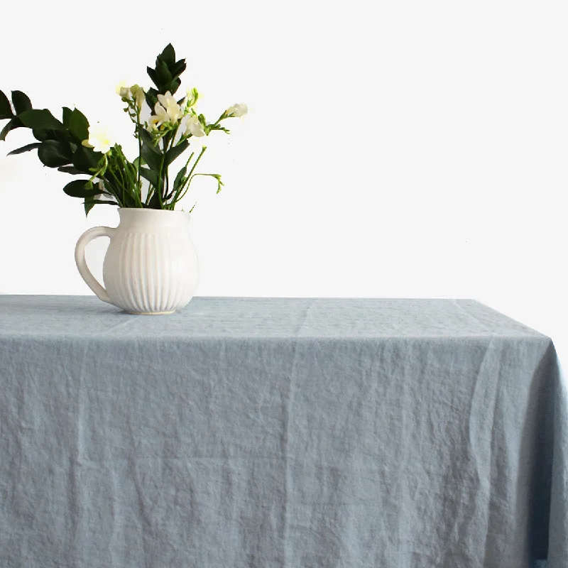 Linen Tablecloth in Scandinavian Blue