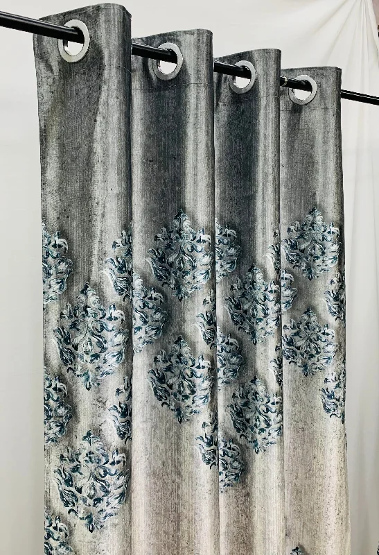 Armani Digital Print Curtain - Grey (Pack of 1)