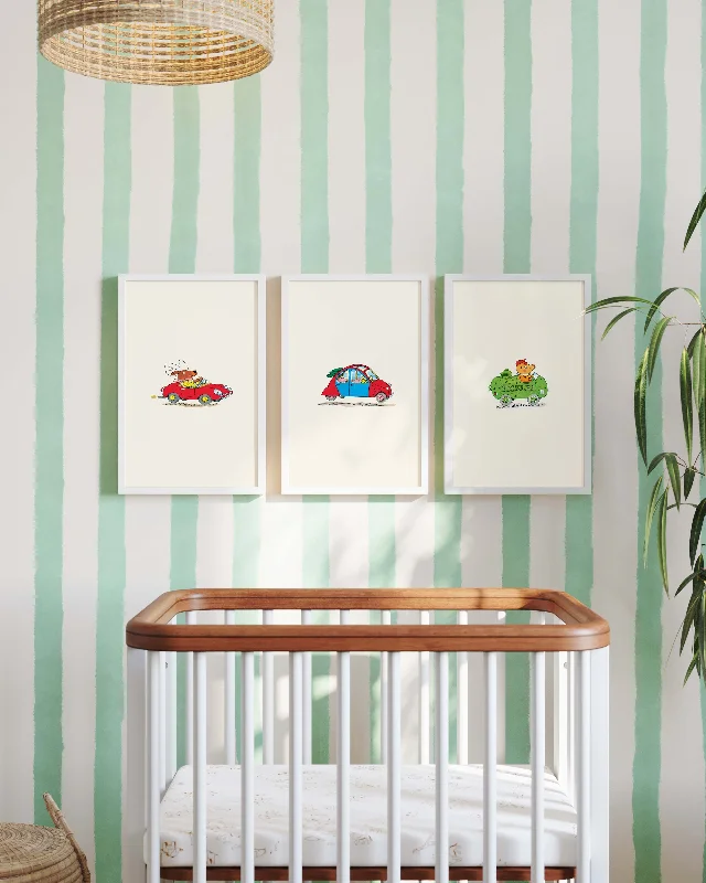 Busytown Cars Framed Wall Art Set | Richard Scarry x Nestig