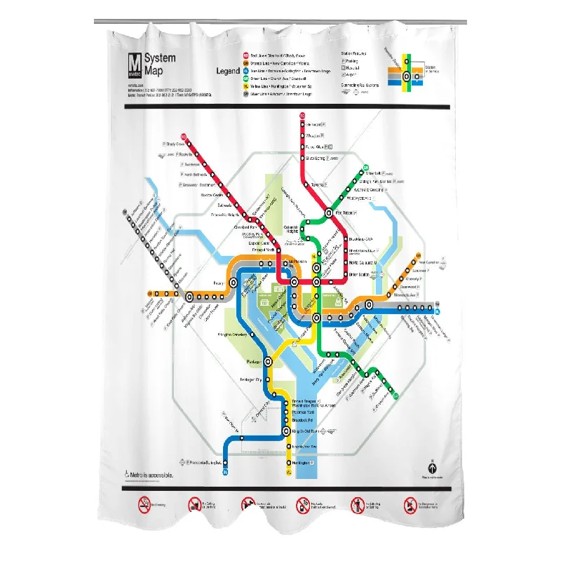 Metro Map Shower Curtain