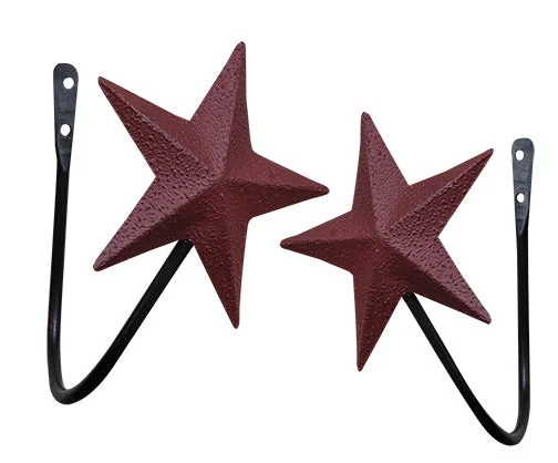 Burgundy Star Curtain Tieback 2/Set