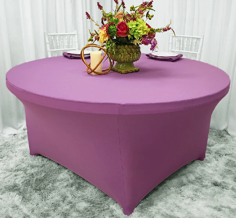 6 Ft Round Spandex (220 GSM) Table Cover - Lilac (1pc)