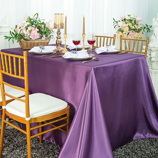 90"x156" Seamless Rectangular Satin Tablecloth - Wisteria (1pc)