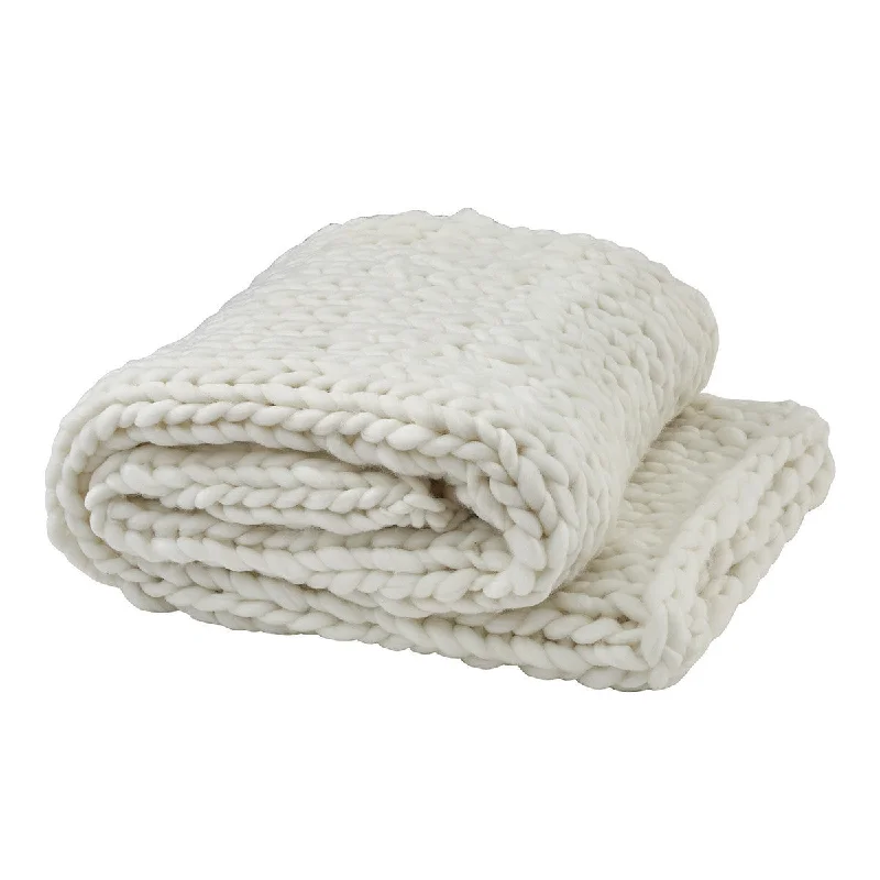 Chunky Knit Throw - White Park Designs