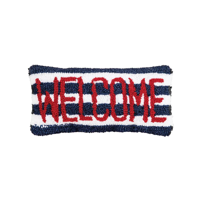 Welcome Hooked Pillow