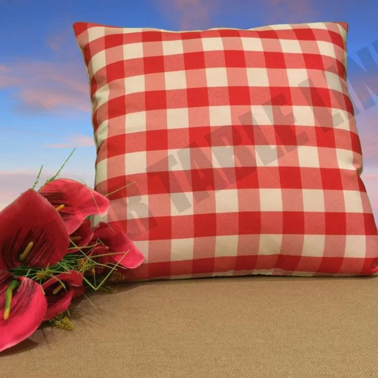 Poly Check Pillow Cover