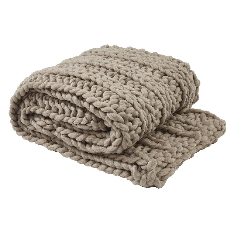 Chunky Ribbed Throw - Mushroom Park Designs