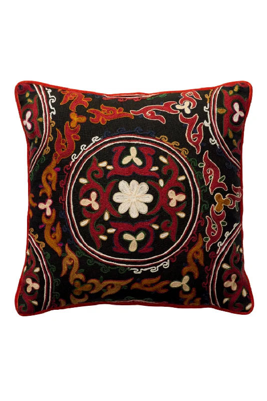 Floral Embroidered Linen Cushion | Andrew Martin Yurt