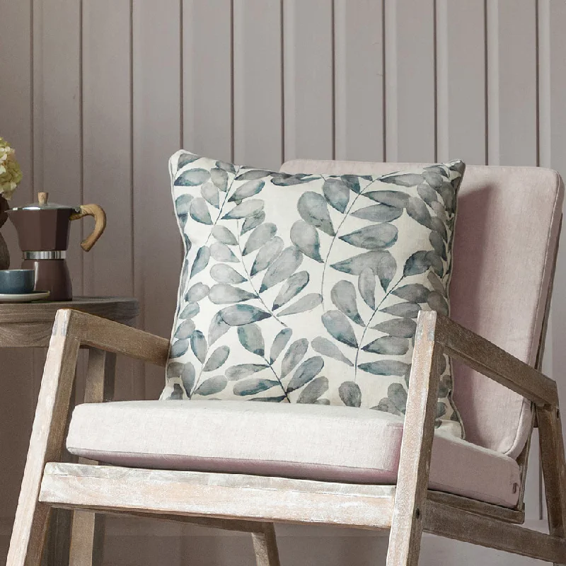 Rowan Printed Feather Cushion Willow