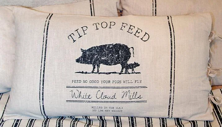 Tip Top Feed Farmhouse Stripe King Pillow Sham