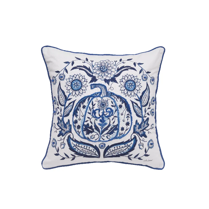 Blue Pumpkin Pillow