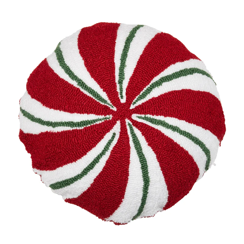 Peppermint Shaped Hooked Pillow