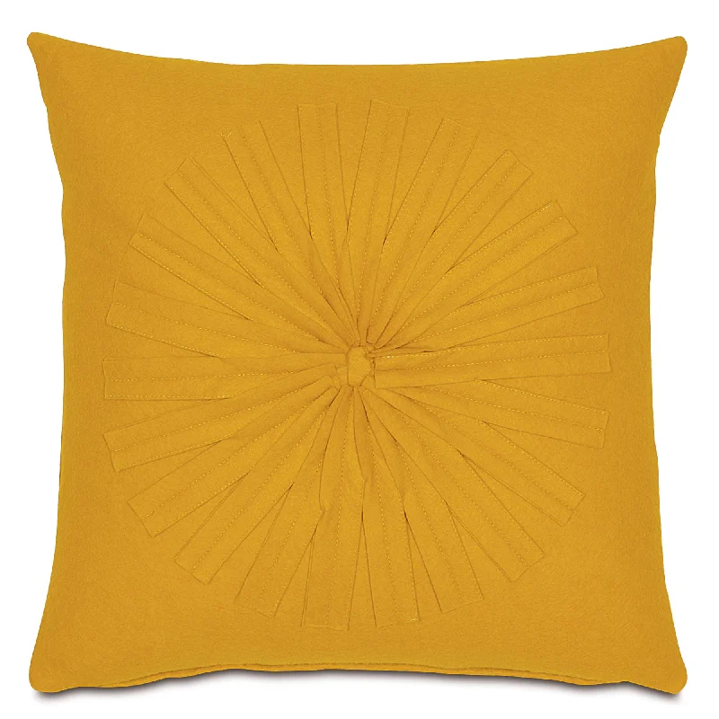 Lemon Sun Burst Throw Pillow Cover 18x18