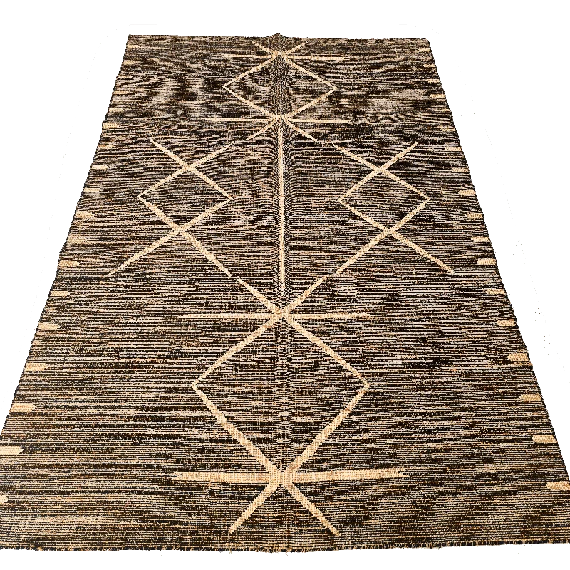 100% Wool Hand Knotted Flat Weave Kilim Rug ~ 6' x 9' 2"