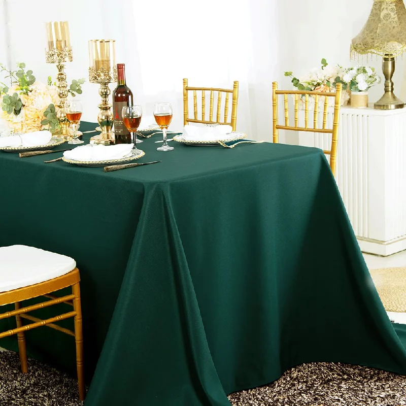 72"x120" Seamless Rectangular Polyester (220 GSM) Tablecloth - Hunter Green/Holly Green (1pc)