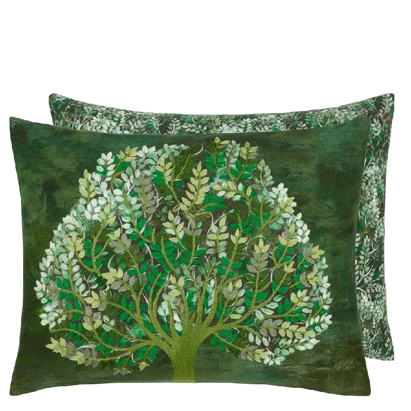 Bandipur Emerald Linen Decorative Pillow