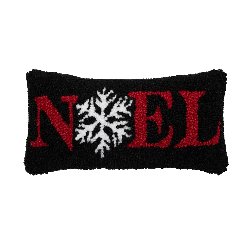 Noel Snowflake Hooked Pillow