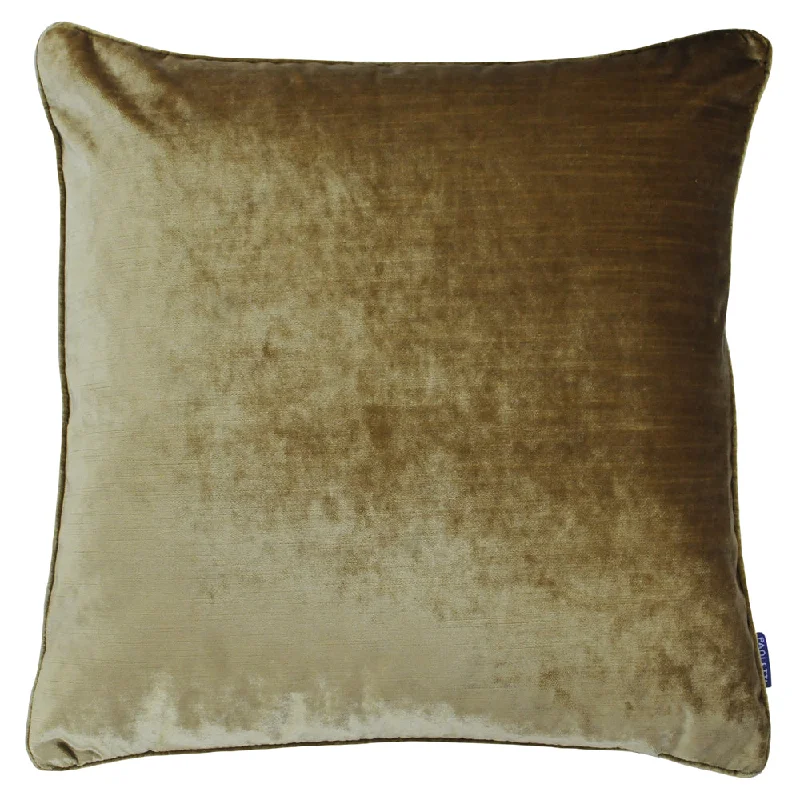 Luxe Velvet Piped Cushion Gold