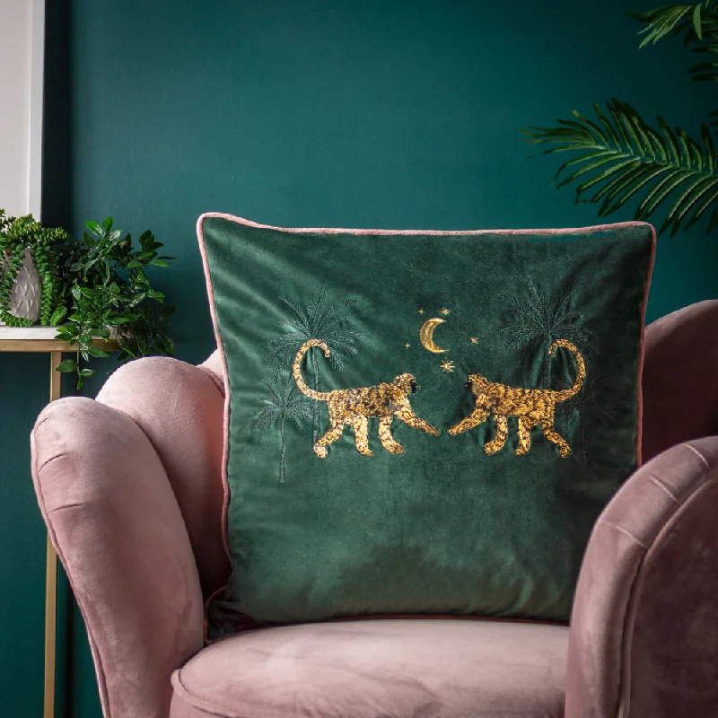 Dusk Monkey Cushion Emerald